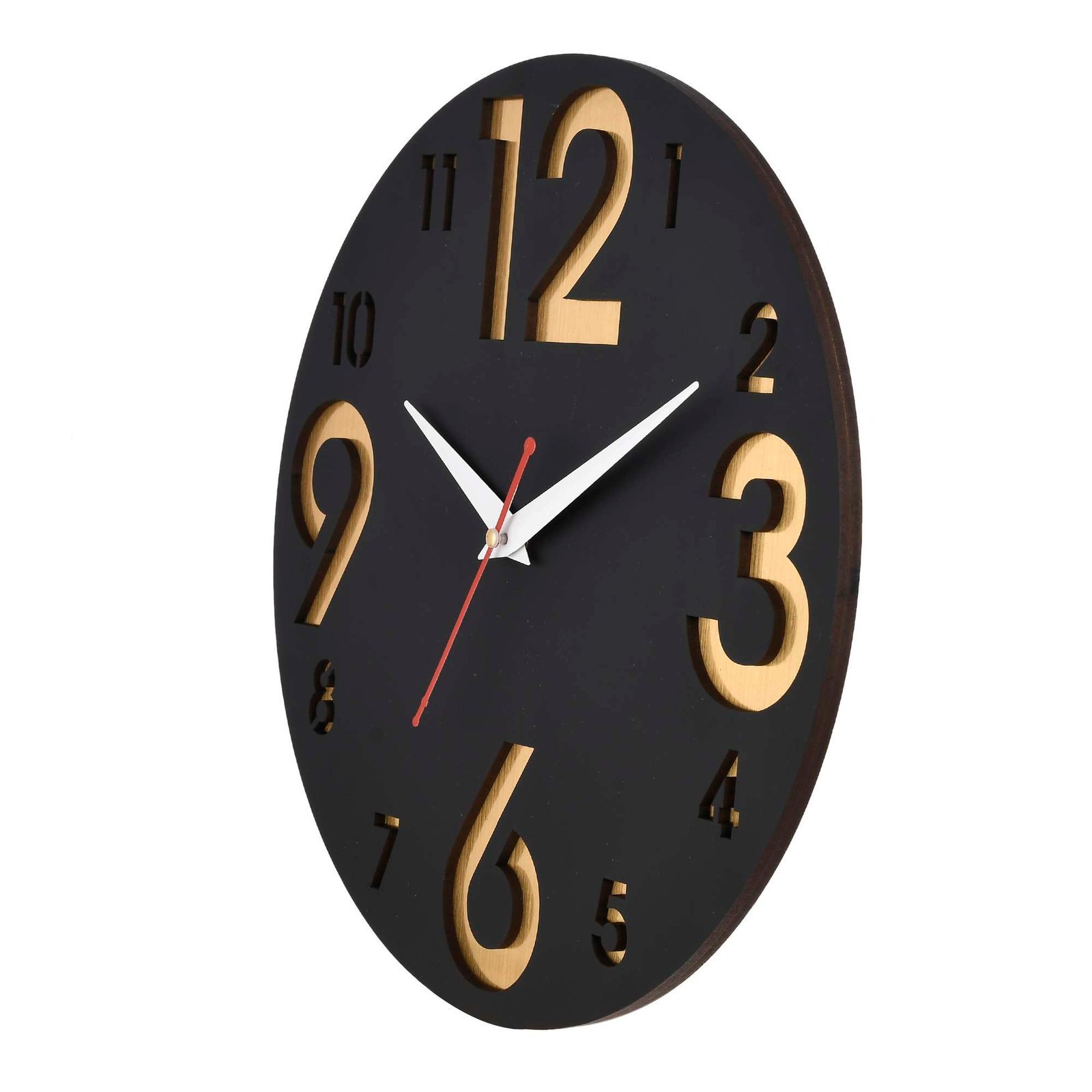 Wooden Silent Non-Ticking Wall Clock for Home Stylish Latest Designer Wall Clock for Home Living Room Bedroom Office Hall - Image 2